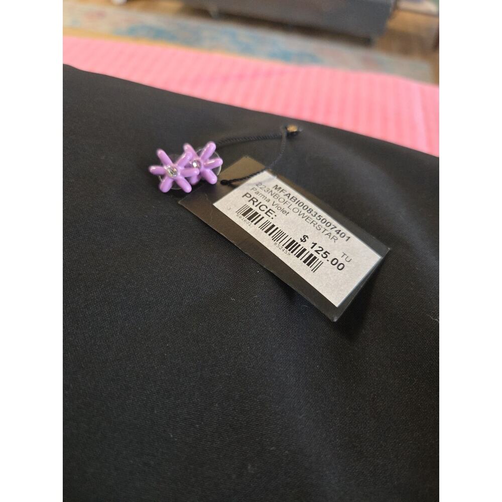 Maje Purple Flower Earrings New $125 - Picture 3 of 7